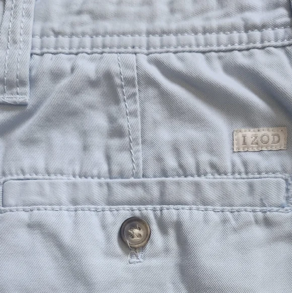 Izod | Men's Sky Blue Saltwater Flat Front Shorts - Picture 5 of 7